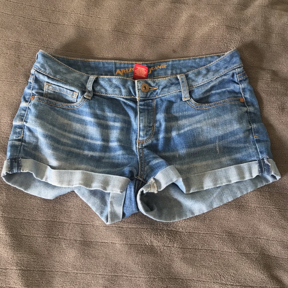 blue jean shorts